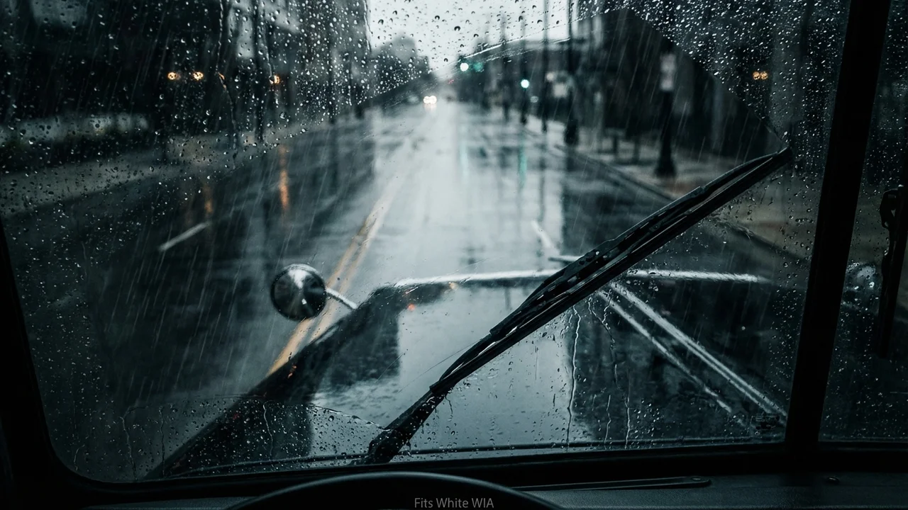 White WIA Passenger Side Wiper Blade — 18