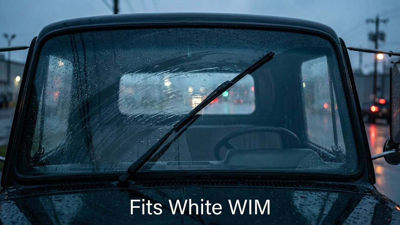 White WIM Driver Side Wiper Blade — 20